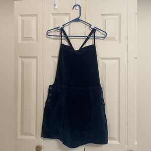 Free People Navy Corduroy Overalls